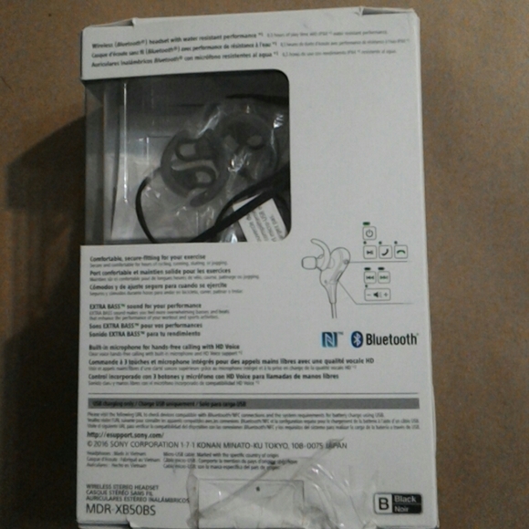 MDR-XB50BS EXTRA BASS™ Sports Wireless In-ear Headphones - Picture 2 of 3